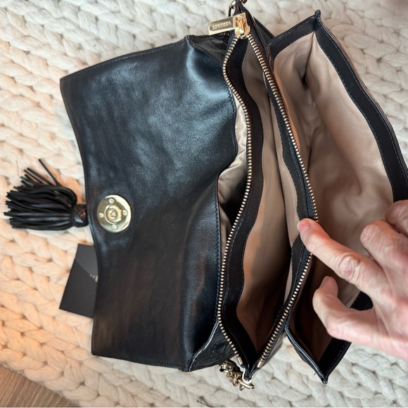 Versace Black Quilted Clutch with Gold Chain - Picture 3 of 4